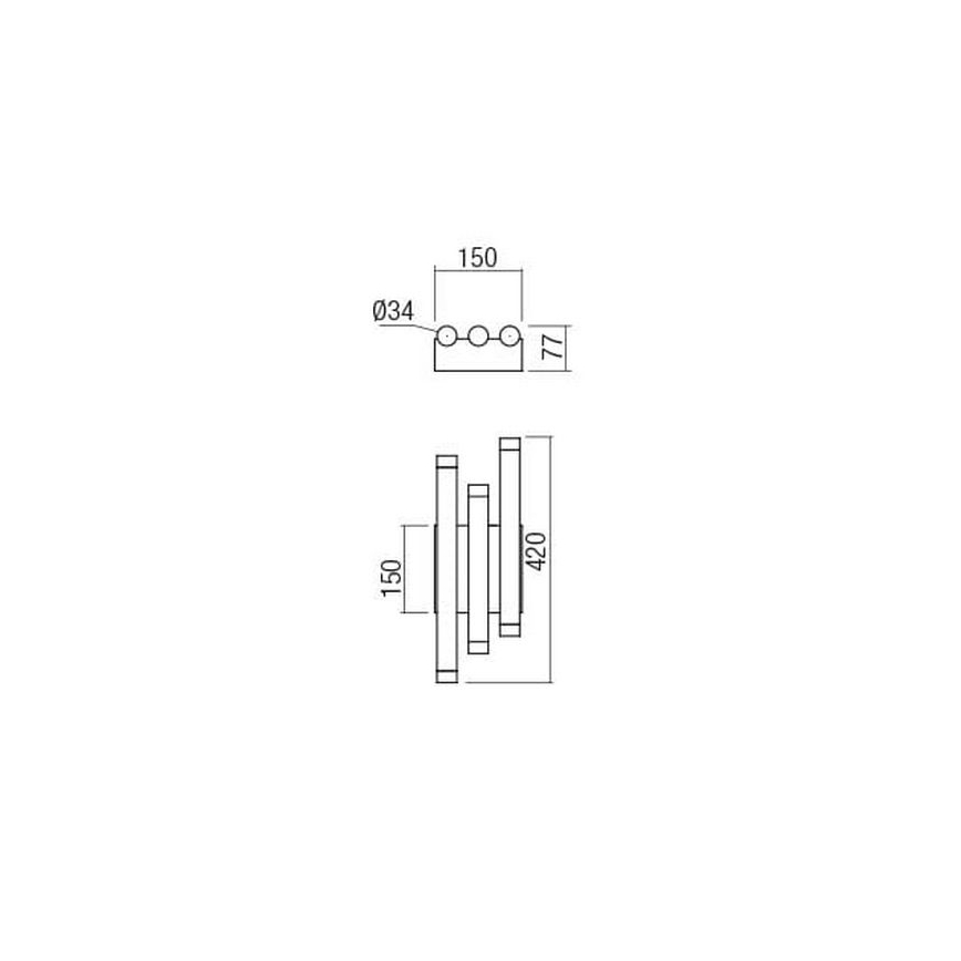 Redo 01-2036 - LED аплик MADISON 6xLED/4W/230V златист