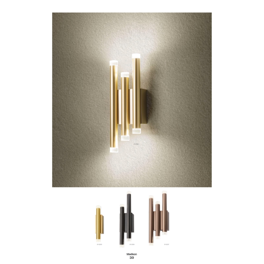 Redo 01-2038 - LED аплик MADISON 6xLED/4W/230V черен