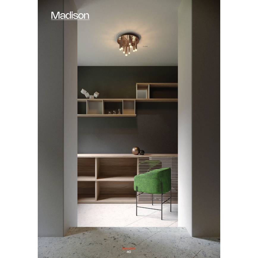 Redo 01-2041 - LED Плафониера MADISON 9xLED/4W/230V черен