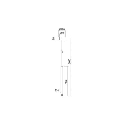 Redo 01-2043 - LED Пендел MADISON LED/4W/230V златист