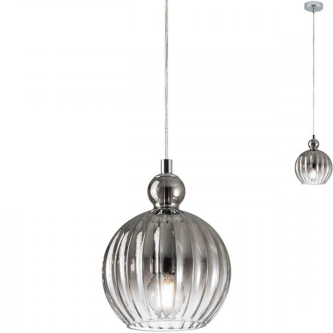 Redo 01-2063 - Пендел PLUMEN 1x/E14/40W/230V Ø 15 см сив