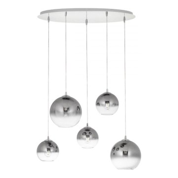 Redo 01-2079 - Пендел BOWL 5xE27/42W/230V опушен