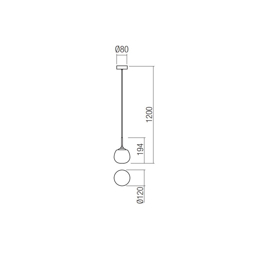 Redo 01-2081 - Полилей на кабел KIWI 1xG9/40W/230V Ø 12 см лъскав хром/бял