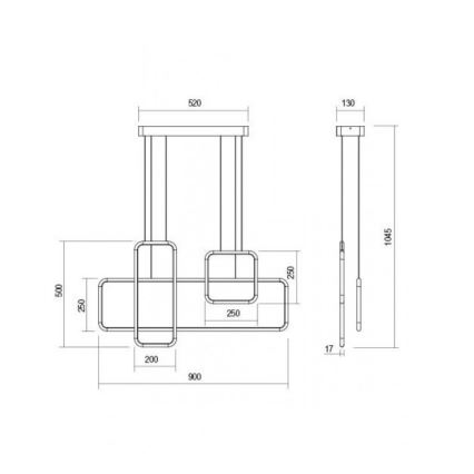 Redo 01-2099 - LED димируем полилей на кабел THAI LED/86W/230V бял