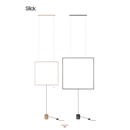 Redo 01-2134 - LED Лампион SLICK LED/28W/230V черен