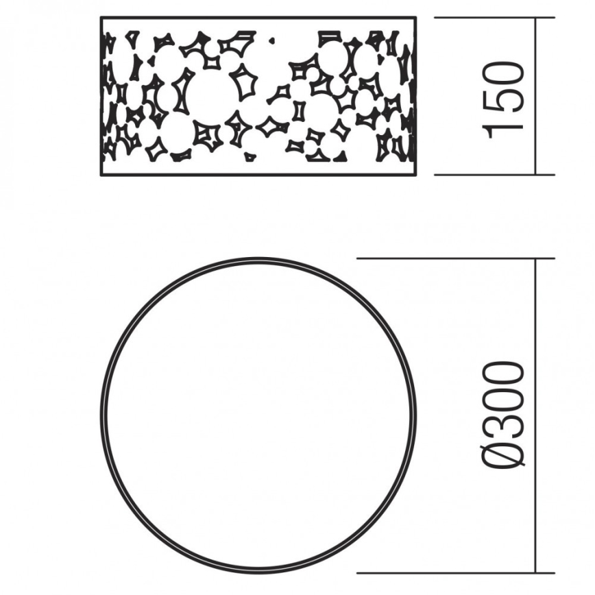 Redo 01-2138 - Плафон MELIA 2xE27/42W/230V Ø 30 см