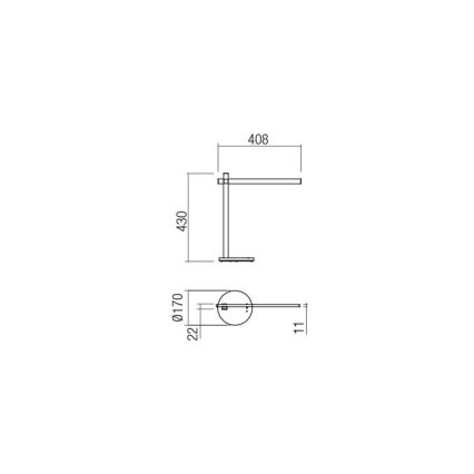 Redo 01-2213 - LED Димируема сензорна настолна лампа OMEO LED/5,5W/230V 3000/4500/6500K черен