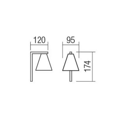 Redo 01-2216 - Аплик ZUMA 1xGU10/15W/230V черен/златист