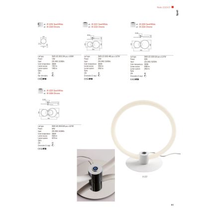 Redo 01-2223 - LED Димируем полилей за повърхностен монтаж SPELL LED/43W/230V 3000K бял