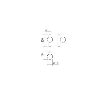 Redo 01-2373 - Аплик GOJI 1xG9/28W/230V черен