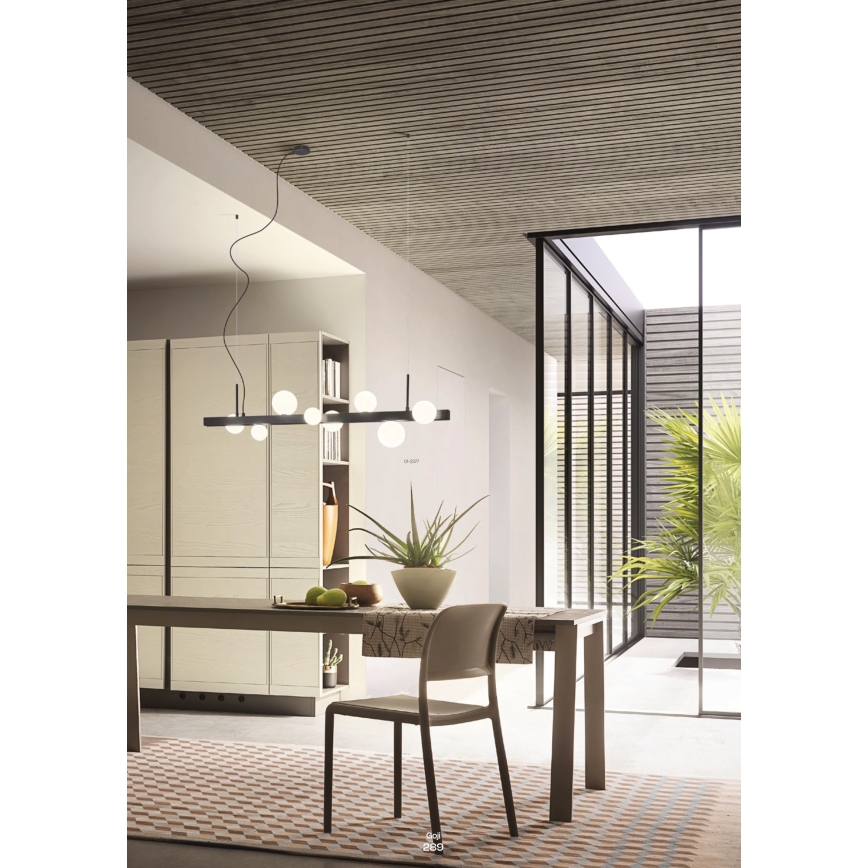 Redo 01-2375 - Пендел GOJI 6xG9/28W/230V черен