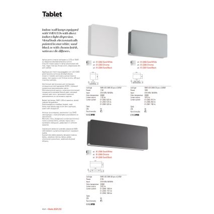 Redo 01-2384 - LED стенен аплик TABLET LED/11W/230V 3000K CRI 90 черен
