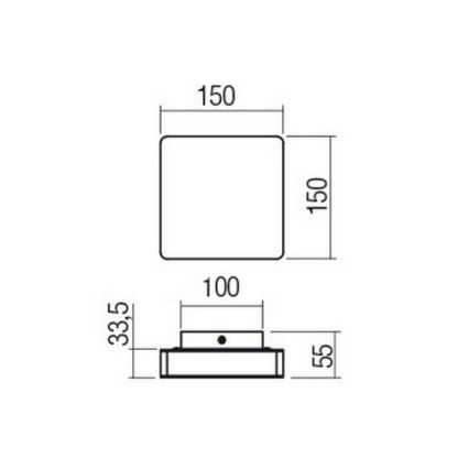 Redo 01-2384 - LED стенен аплик TABLET LED/11W/230V 3000K CRI 90 черен