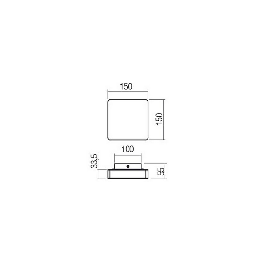Redo 01-2384 - LED стенен аплик TABLET LED/11W/230V 3000K CRI 90 черен