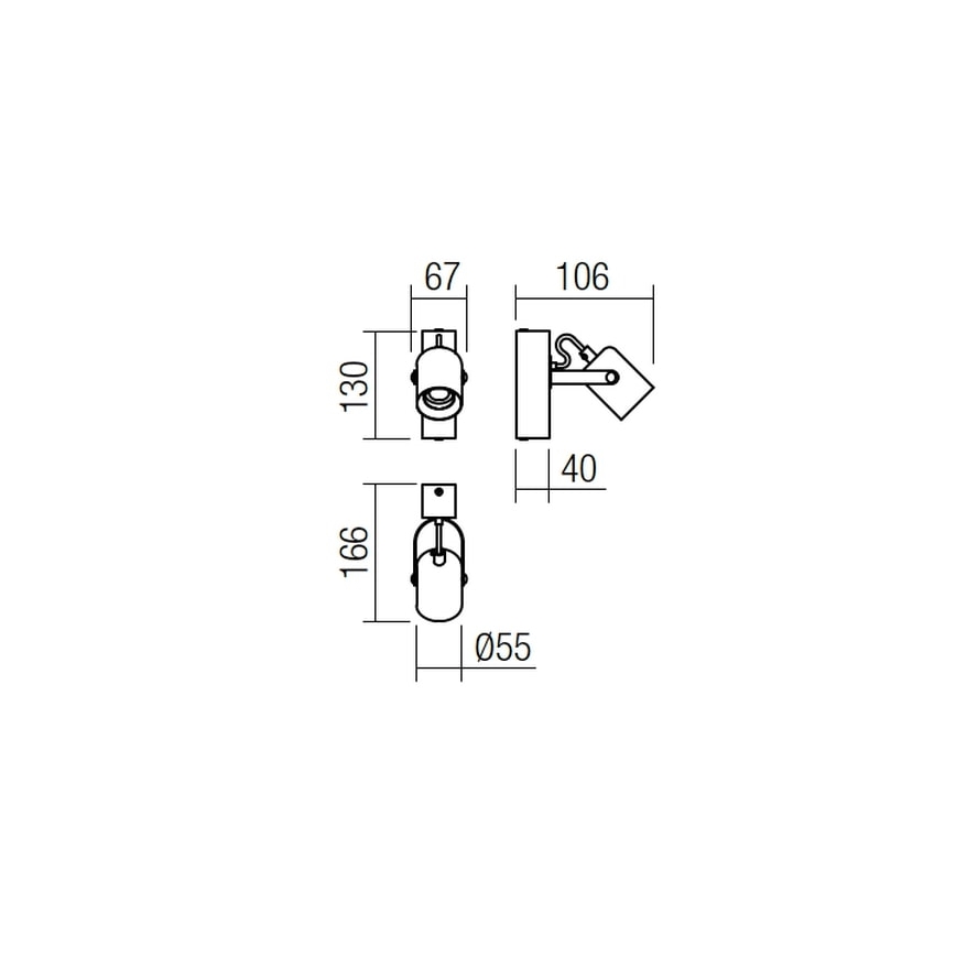Redo 01-2415 - Аплик TAFFI 1xE27/42W/230V черен/бук
