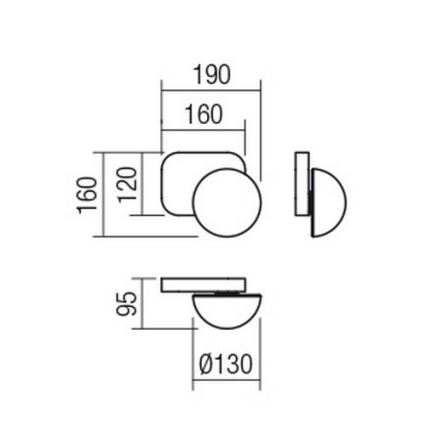 Redo 01-2469 - Стенно осветително тяло LUMIEN 1xG9/10W/230V златисто/бяло
