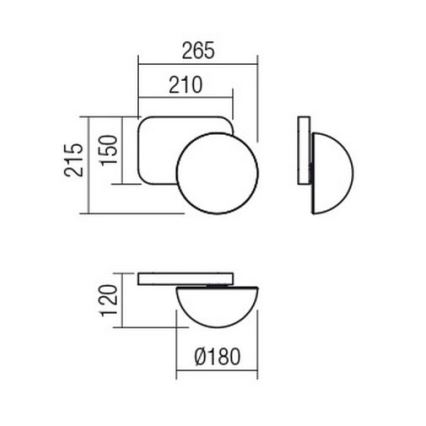 Redo 01-2470 - Стенен аплик LUMIEN 1xG9/10W/230V златен/бял
