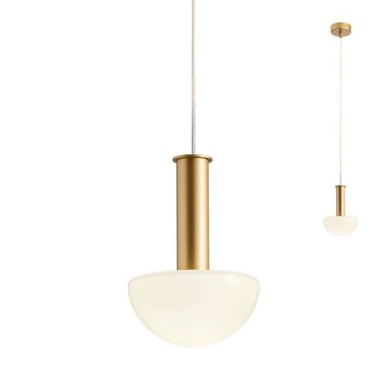 Redo 01-2474 - Пендел на кабел LUMIEN 1xG9/10W/230V, диаметър 13 см, златисто/бяло