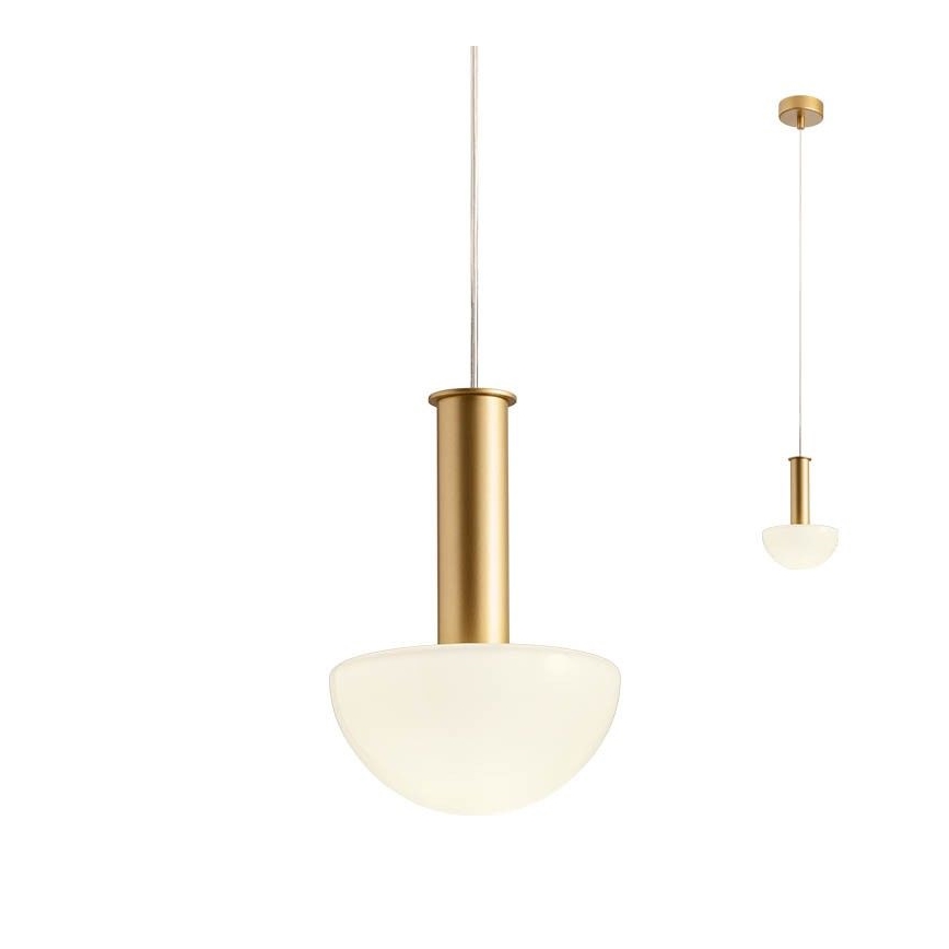 Redo 01-2474 - Пендел на кабел LUMIEN 1xG9/10W/230V, диаметър 13 см, златисто/бяло