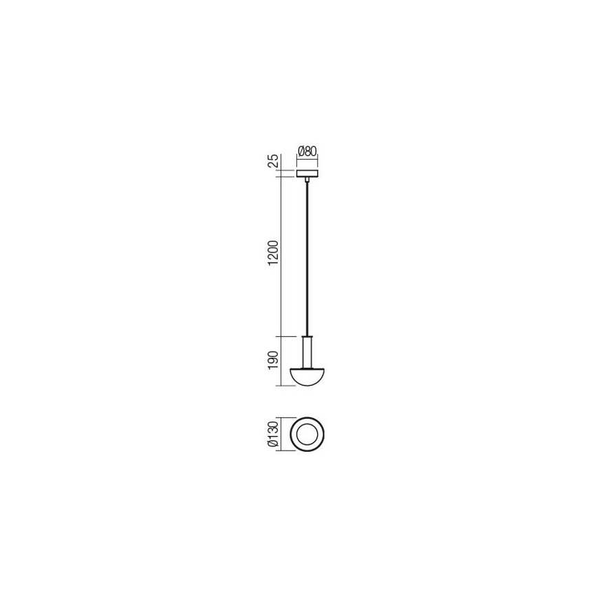 Redo 01-2474 - Пендел на кабел LUMIEN 1xG9/10W/230V, диаметър 13 см, златисто/бяло