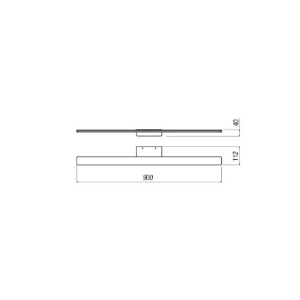 Redo 01-2508 - LED Лампа за огледало в баня BARRIO LED/27,39W/230V 90 см CRI 90 IP44 черен