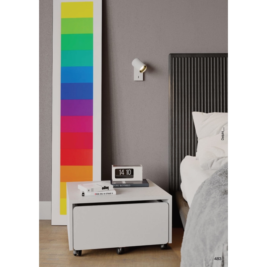 Redo 01-2548 - Стенно спот осветително тяло DELPHI 1xGU10/7W/230V бяло