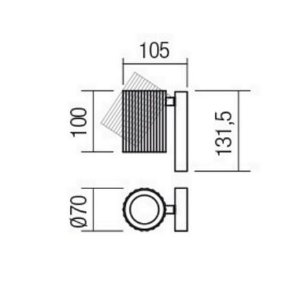 Redo 01-2548 - Стенно спот осветително тяло DELPHI 1xGU10/7W/230V бяло