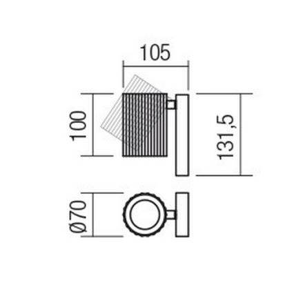 Redo 01-2549 - Настенно точково осветително тяло DELPHI 1xGU10/7W/230V черно