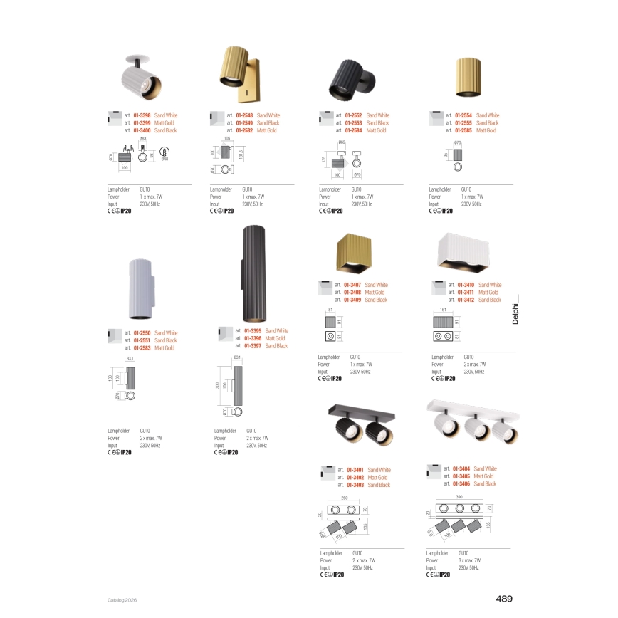 Redo 01-2554 - Точково осветително тяло DELPHI 1xGU10/7W/230V Ø 7 см, бяло