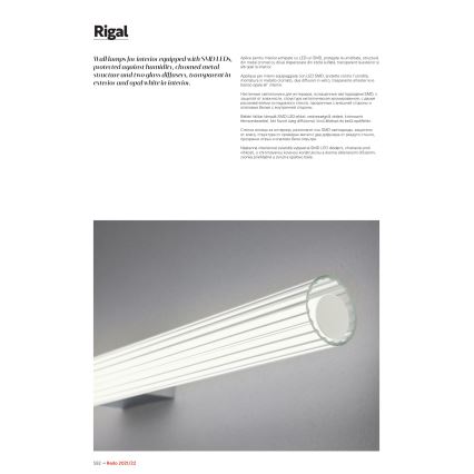 Redo 01-2591 - LED осветление за огледало за баня RIGAL LED/12W/230V 60 cm CRI 90 IP44 лъскав хром/бял