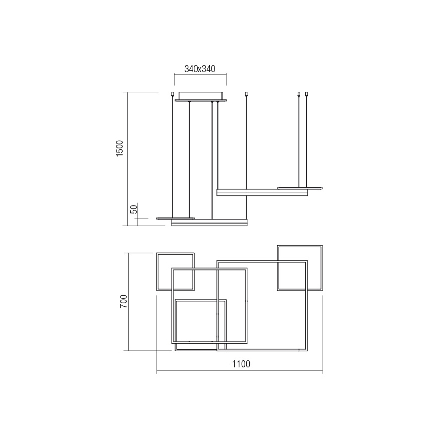 Redo 01-2614 - димируем полилей на кабел SIGUA LED/137W/230V CRI 90 бял
