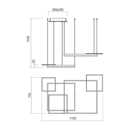 Redo 01-2616 - Димируем полилей на кабел SIGUA LED/137W/230V CRI 90 кафяв
