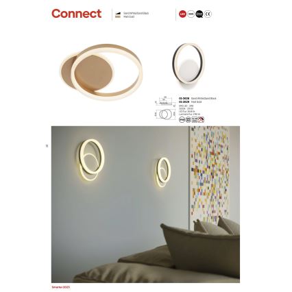 Redo 01-2629 - LED аплик CONNECT LED/28W/230V бронзов
