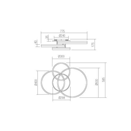 Redo 01-2632 - LED Плафониера CONNECT LED/90W/230V бял