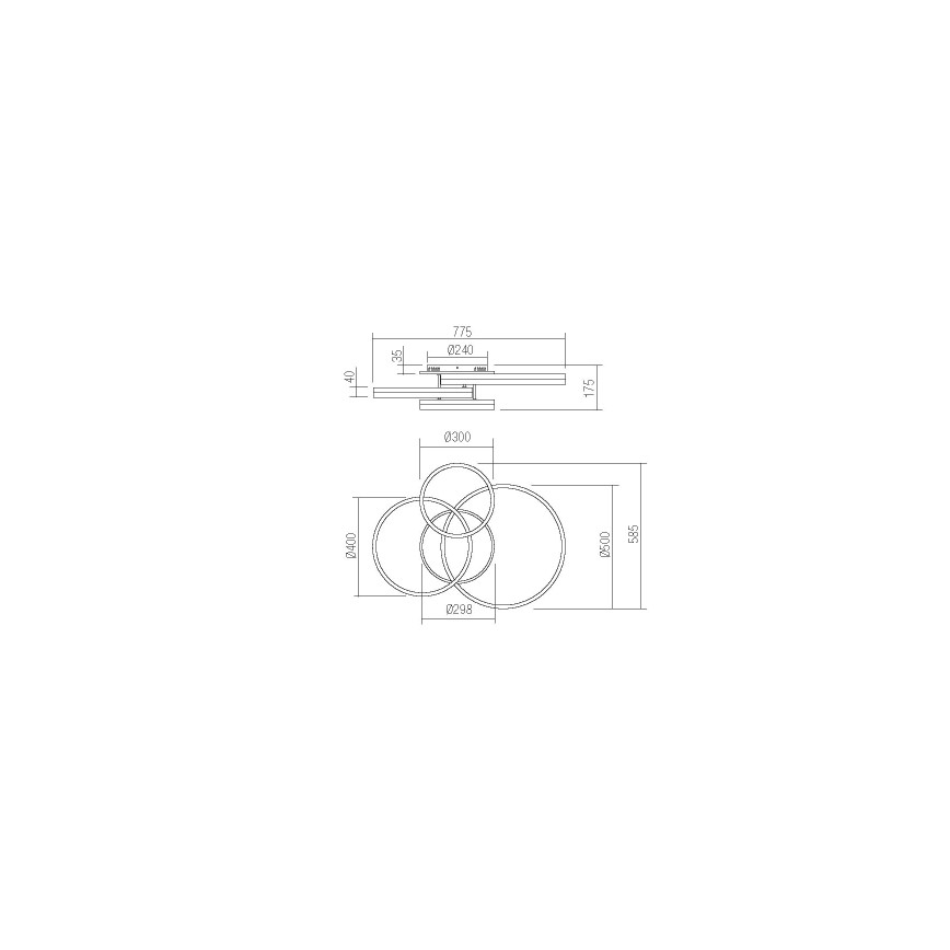 Redo 01-2632 - LED Плафониера CONNECT LED/90W/230V бял
