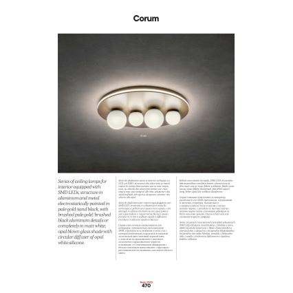 Redo 01-2657 - LED таванен плафон CORUM LED/48W/230V 3000K CRI 90 бял