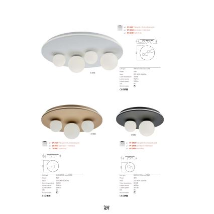 Redo 01-2657 - LED таванен плафон CORUM LED/48W/230V 3000K CRI 90 бял