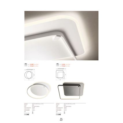 Redo 01-2660 - LED Плафониера ARP LED/45W/230V черен