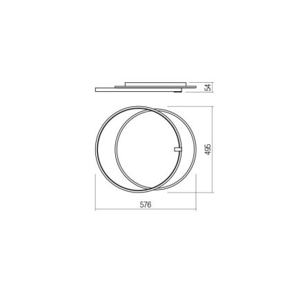 Redo 01-2660 - LED Плафониера ARP LED/45W/230V черен