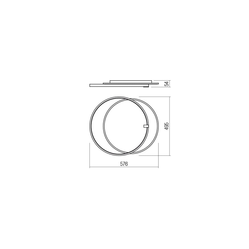 Redo 01-2660 - LED Плафониера ARP LED/45W/230V черен
