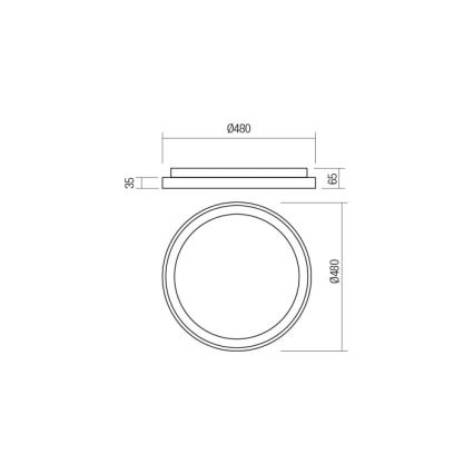 Redo 01-2668 - LED Димируем плафон ICONIC LED/40W/230V Ø 48 см черен