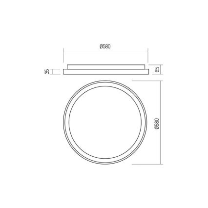 Redo 01-2671 - LED Димируем плафон ICONIC LED/50W/230V Ø 58 см черен