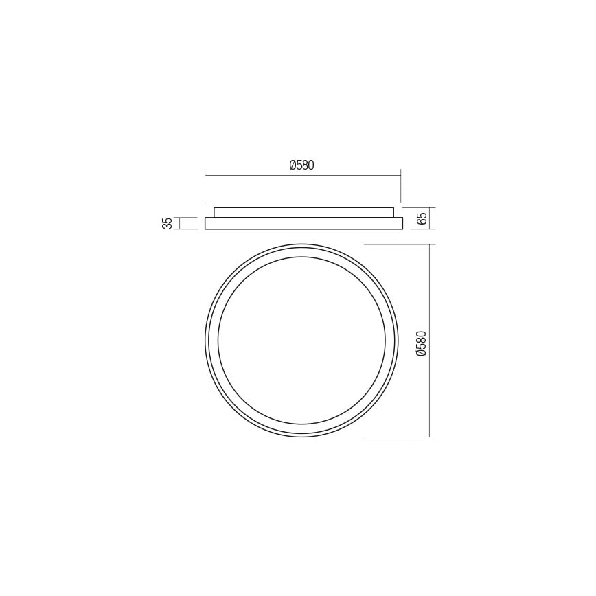 Redo 01-2671 - LED Димируем плафон ICONIC LED/50W/230V Ø 58 см черен