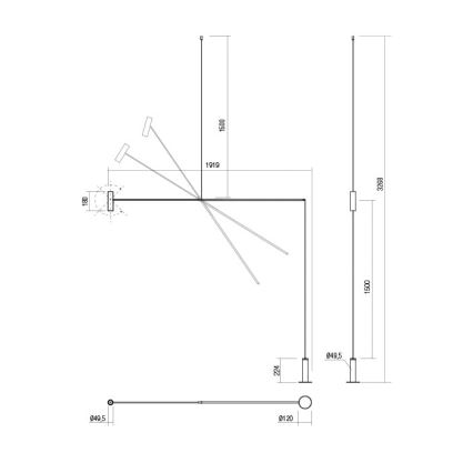 Redo 01-2695 - LED Димируем лампион PICAS LED/12W/230V черен