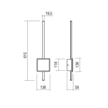 Redo 01-2697 - LED стенен аплик DIAZ LED/20W/230V CRI 90 златист
