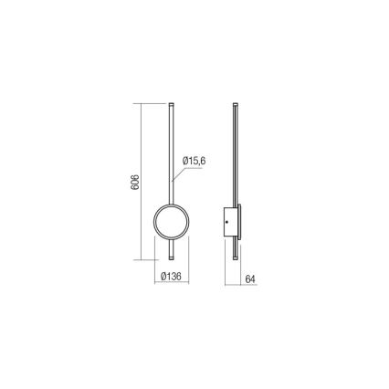 Redo 01-2700 - LED аплик DIAZ LED/18W/230V CRI 90 златист