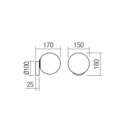 Redo 01-2713 - Аплик VOLLEY 1xE14/28W/230V златист