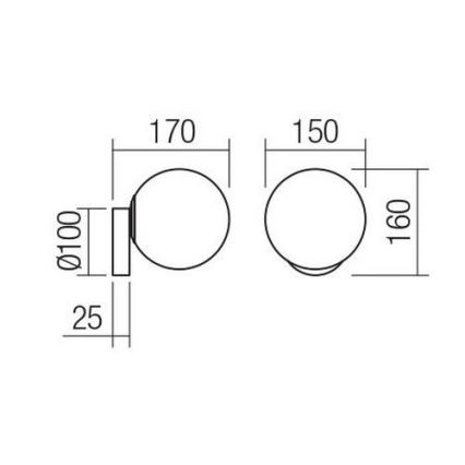 Redo 01-2714 - Аплик VOLLEY 1xE14/28W/230V черен