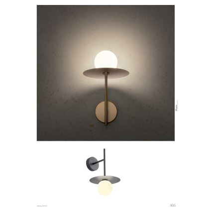 Redo 01-2726 - Аплик PLATO 1xG9/10W/230V черен