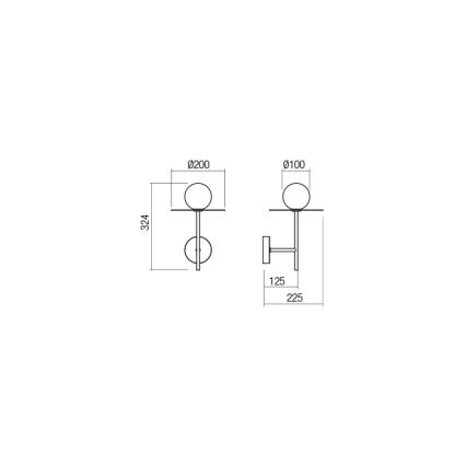 Redo 01-2726 - Аплик PLATO 1xG9/10W/230V черен